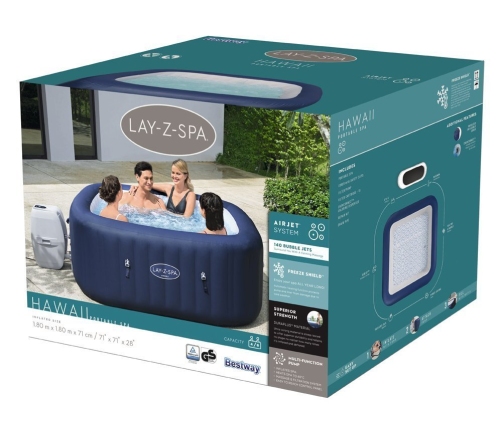 Inflatable spa Jacuzzi 6 person 180 x 71 cm Bestway 60021