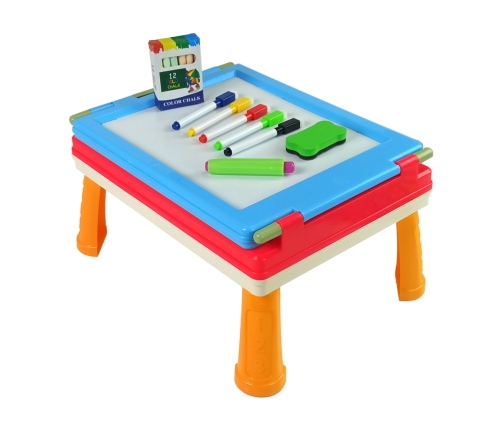 3-in-1 Magnetic-chalk board, blue table for games