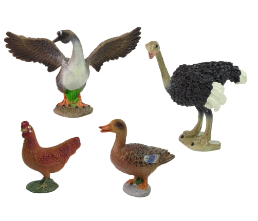 Farm Animal Figurine Set Farmer Birds