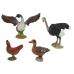 Farm Animal Figurine Set Farmer Birds