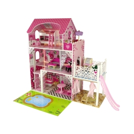 Dollhouse Wooden Villa Nadia Light Pink