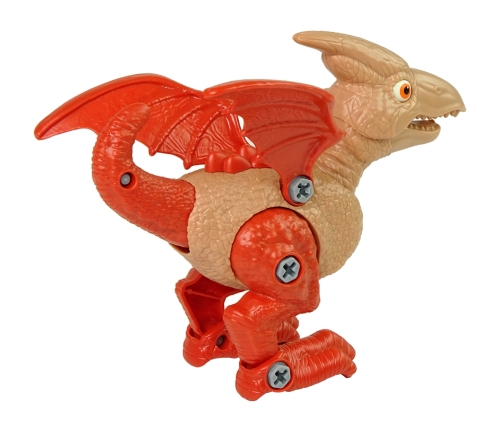 Set Dinosaur Pterodactyl with Egg DIY Screwdriver Red