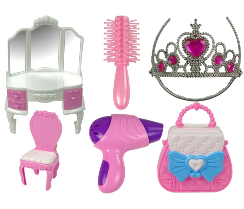 Princess Tent for Kids Beauty Salon Pink Accessories Crown