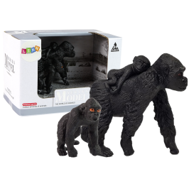 Set of 2 Figures Gorilla with cubs  Animals of the World Series