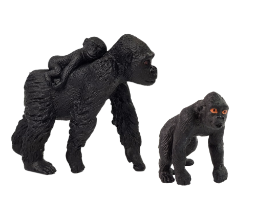 Set of 2 Figures Gorilla with cubs  Animals of the World Series