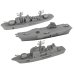 Naval Gunboat Set Submarine Jets Aircraft Carriers Bombshells