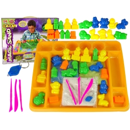 Magic Kinetic Sand + Accessories  Glowing in the Dark ! A large set of up to 1.5 kg of sand!