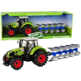 Tractor With Friction Drive Green Plow