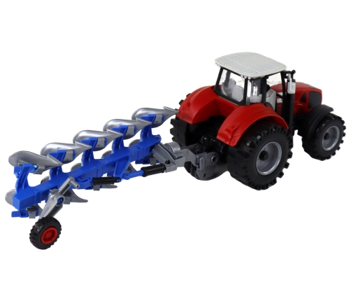 Tractor With Friction Drive Green Plow