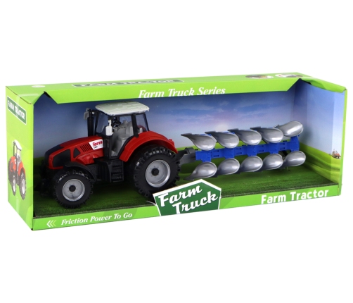 Tractor With Friction Drive Green Plow