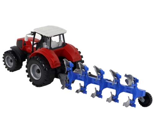 Tractor With Friction Drive Green Plow