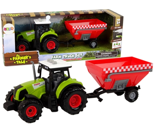 Tractor Farm Detachable Grain Trailer Sound Green