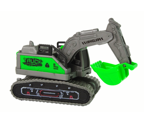 Construction Vehicle Excavator Green Friction Drive