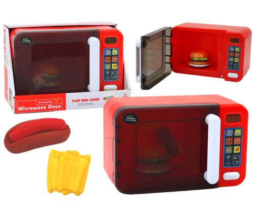 Microwave Oven Toy Microwave Red Accessories