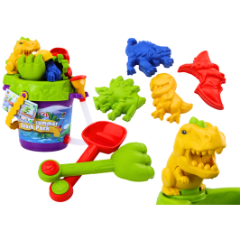 Sand Bucket Set with Shower Watering Can and Molds Dinosaurs Set