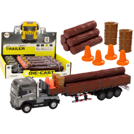 Wood Truck Truck Trailer 1:24 Wood Logs Sounds Lights