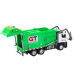 Multifunctional Green Metal Garbage Truck with Friction Drive and Colorful Baskets