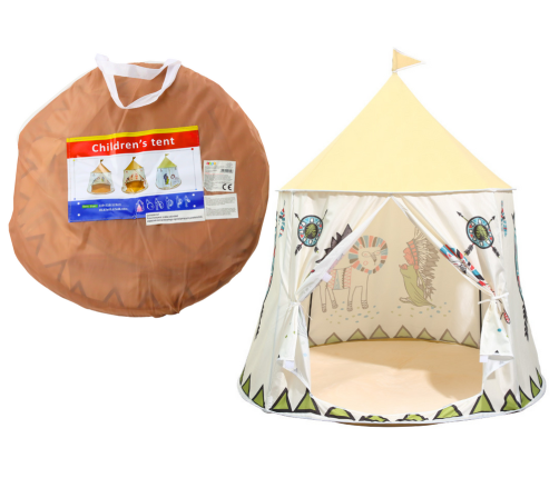 Indian Teepee Tent for Children, Beige, 125 cm