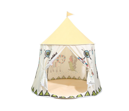 Indian Teepee Tent for Children, Beige, 125 cm