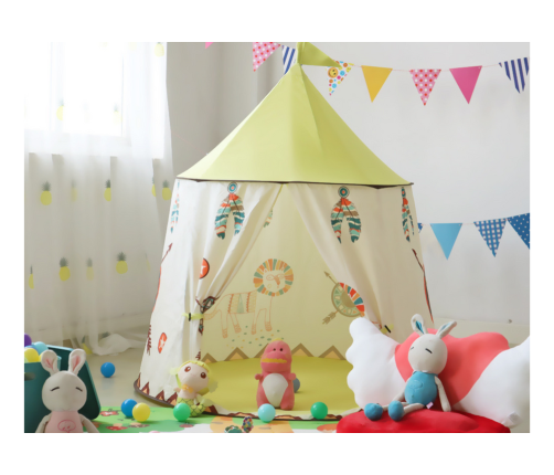 Indian Teepee Tent for Children, Beige, 125 cm