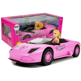 Sports car with a doll Pink