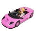 Sports car with a doll Pink