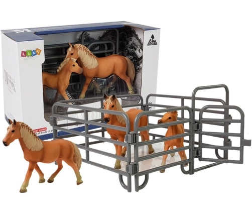 Set of Figurines Animals Horses Farm Foal Pony Farm