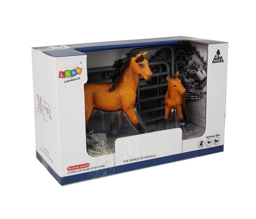 Set of Figurines Animals Horses Farm Foal Pony Farm