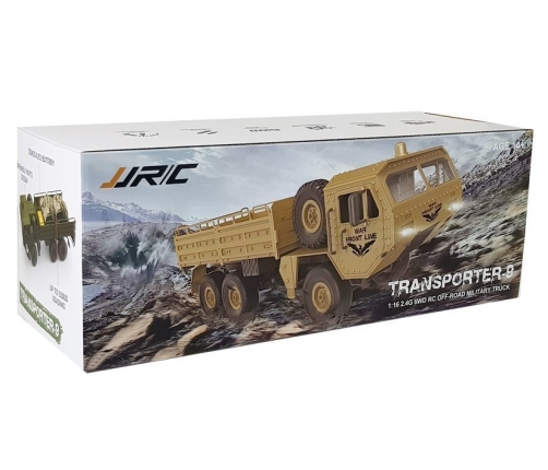 Military Remote-Controlled Car 47 cm All-Terrain Transporter 6 Wheels R/C