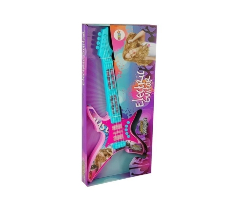 Electric Guitar with Lights and Sounds Pink 62cm