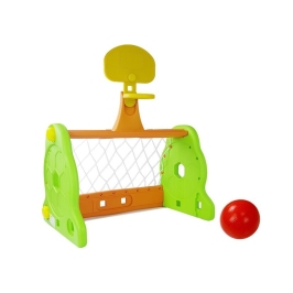 Children's 2-in-1 Basketball Goal Green and Orange