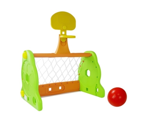 Children's 2-in-1 Basketball Goal Green and Orange