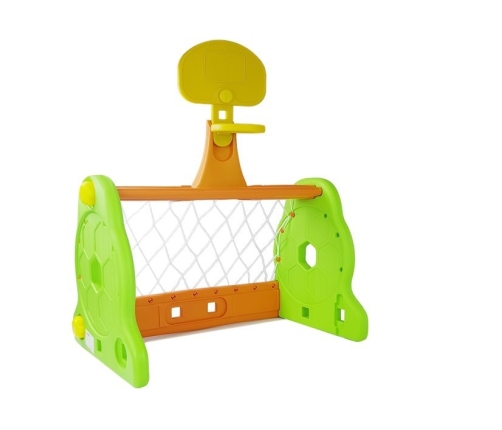 Children's 2-in-1 Basketball Goal Green and Orange