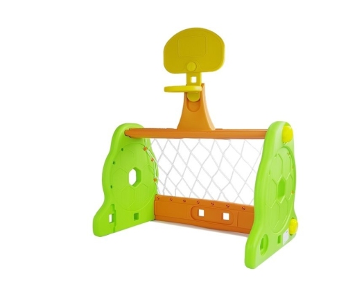 Children's 2-in-1 Basketball Goal Green and Orange