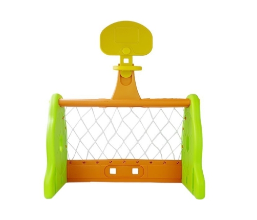 Children's 2-in-1 Basketball Goal Green and Orange