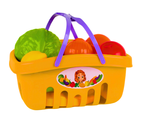 Basket Grocery Set For Shopping Vegetables, Fruits Pink 5354