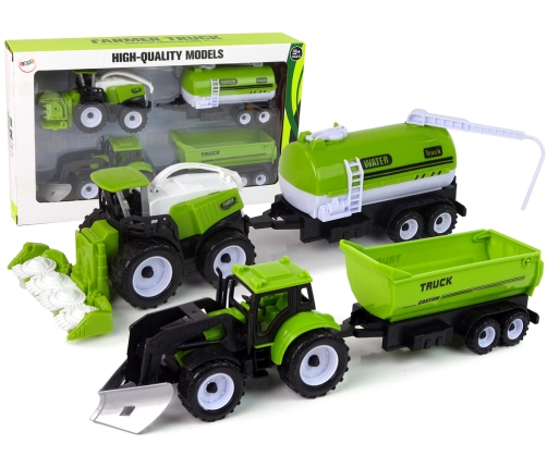 Farm Vehicle Set Tractors Tanker Trailer