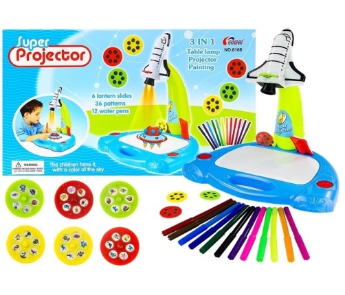 Projector Painting Airplane Kids Creative Set Lantern Slides 36 Patterns