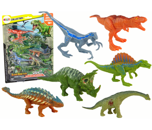 Set of Dinosaur Figurines 6 pieces Colorful