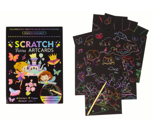 Scratch Coloring Book For Children Fairy