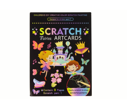 Scratch Coloring Book For Children Fairy