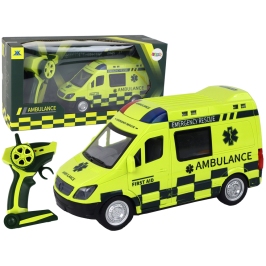 Remote Controlled Yellow Ambulance With Lights