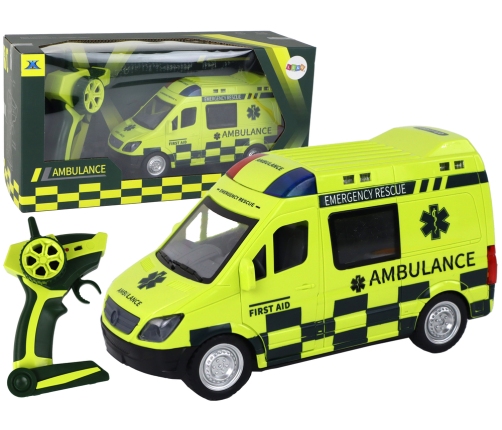 Remote Controlled Yellow Ambulance With Lights