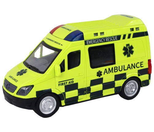 Remote Controlled Yellow Ambulance With Lights