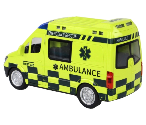 Remote Controlled Yellow Ambulance With Lights