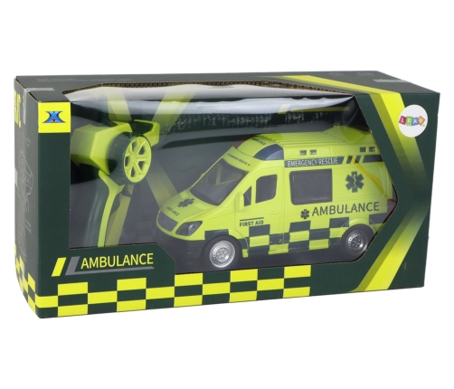 Remote Controlled Yellow Ambulance With Lights