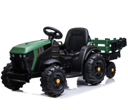 Electric Ride On Tractor with a trailer BDM0925 Military Green