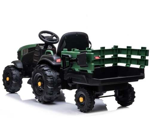 Electric Ride On Tractor with a trailer BDM0925 Military Green