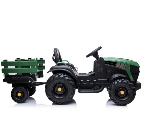 Electric Ride On Tractor with a trailer BDM0925 Military Green