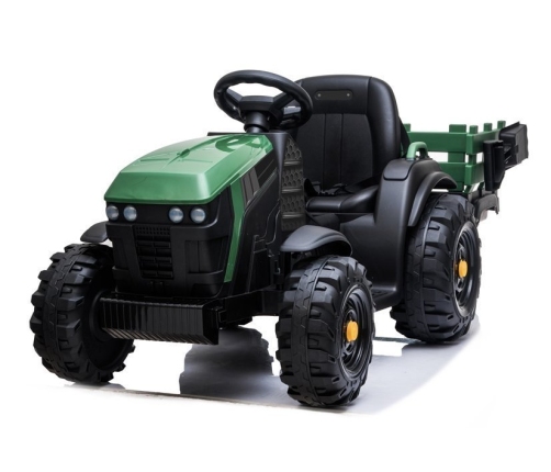 Electric Ride On Tractor with a trailer BDM0925 Military Green